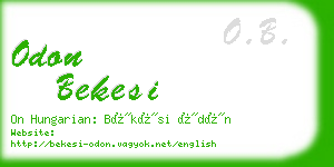 odon bekesi business card